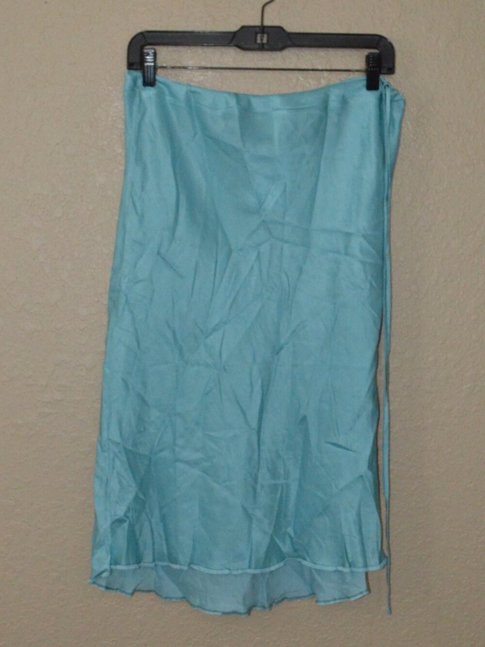 NWT $198 Sz M Brazeau Tricot Blue Bag Midi Drawstring Skirt